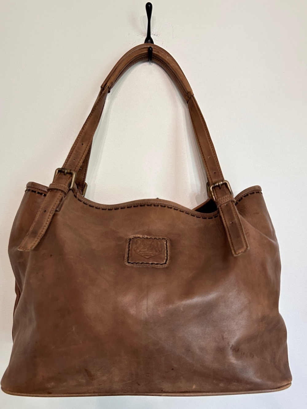 I MALATESTA SOFTEST LEATHER TOTE BAG